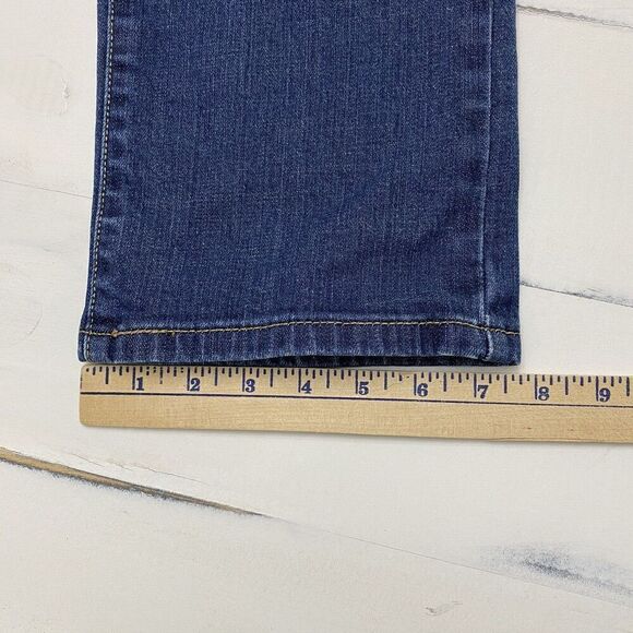 Levi 505 Straight Leg Women's  Mid Rise Stretch Denim Blue Jeans No Size Tag - Picture 11 of 15